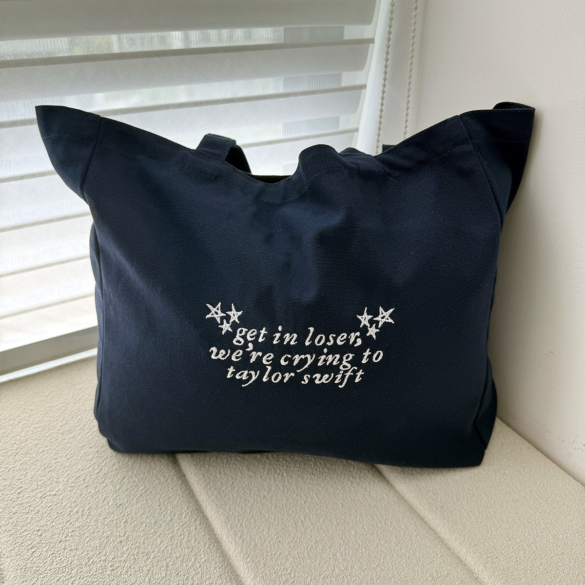 Women Bags Ck - 미국 빈티지 스타일 면 캔버스 토트백