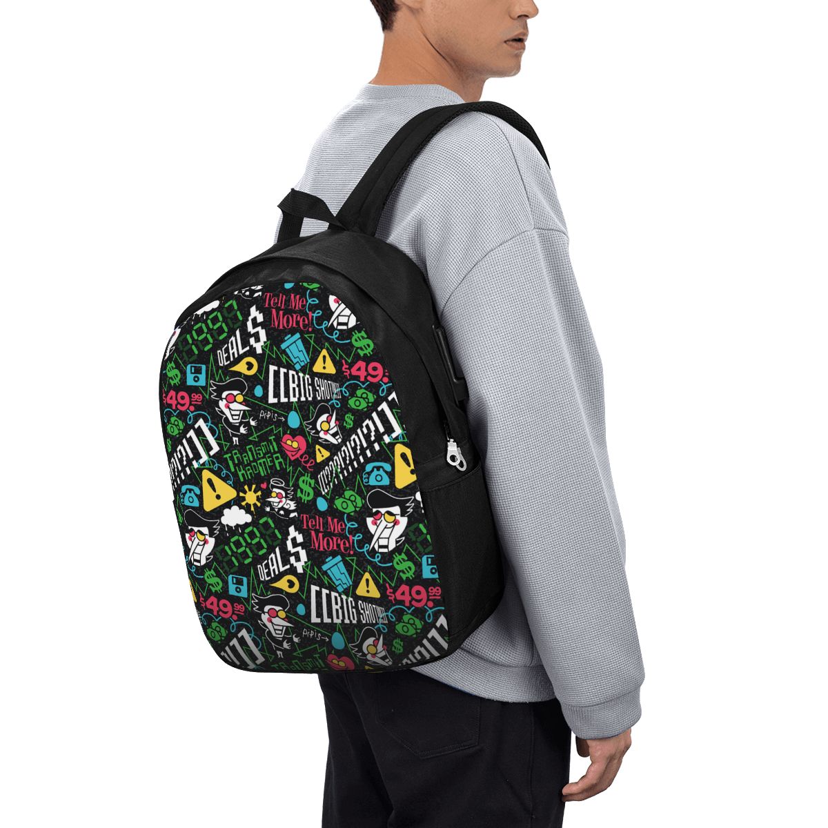 Womens Backpack - Deltarune SPAMTON G 배낭 여행 노트북