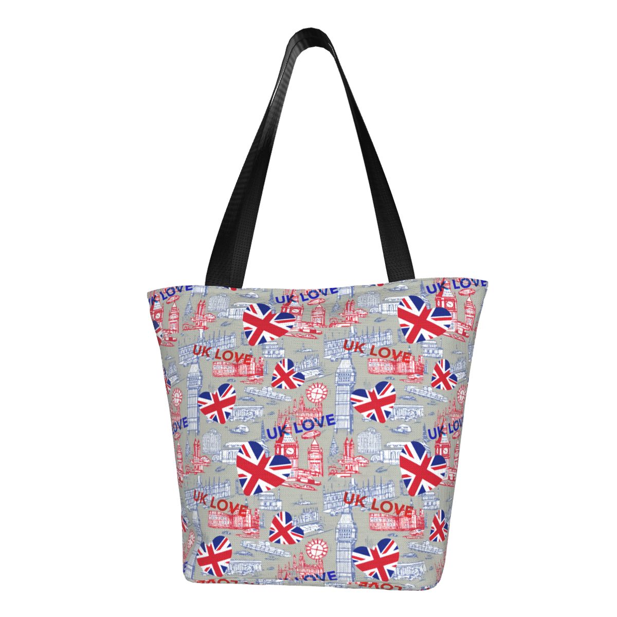 Women Bags Uk - 영국의 맞춤형 국기 사랑 식료품 쇼핑