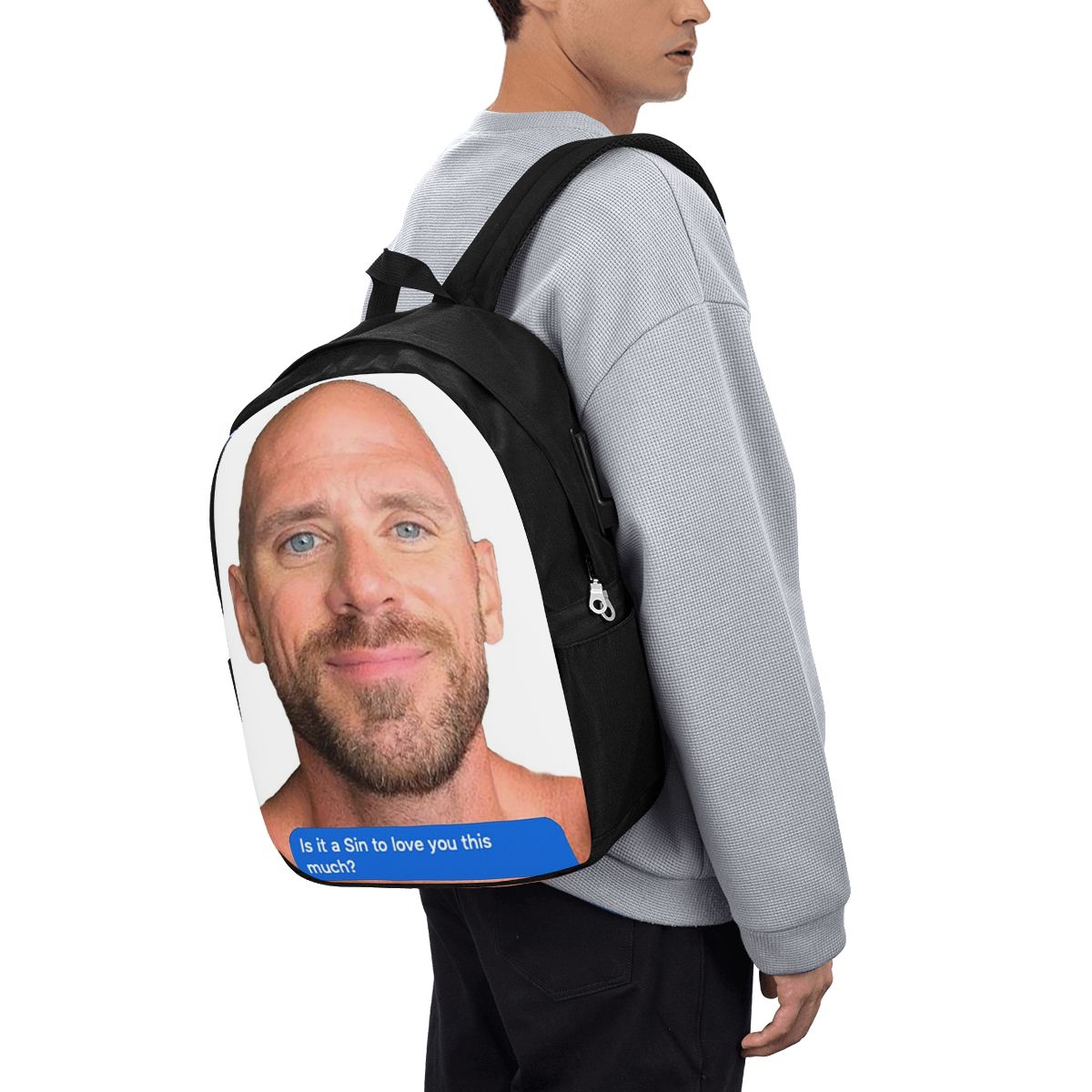 Womens Backpack - Johnny Sins Flirty Text Bubble 배낭