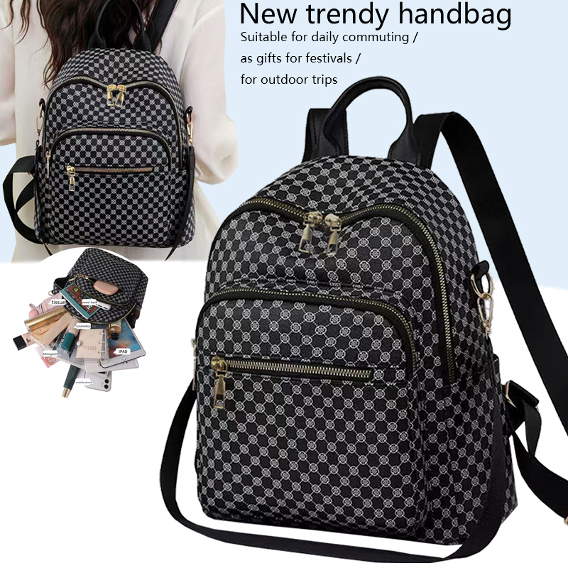 Women'S Bags Going Out - 시크한 빈티지 기하학 패턴 PU 백팩,