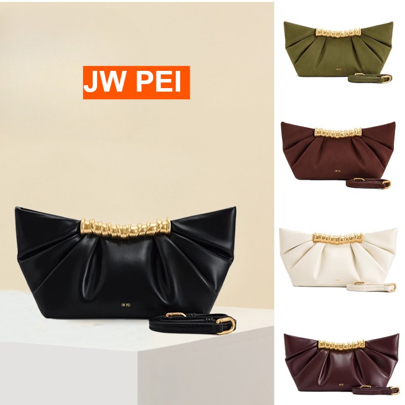 Women Bags Jw Pei - JW PEI 레이아 플리츠 클러치 메탈