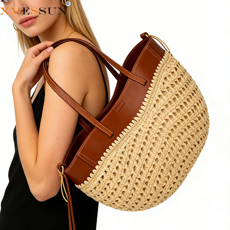 Women Bags Jw Pei - XMESSUN 여성용 새 밀짚 짠 토트