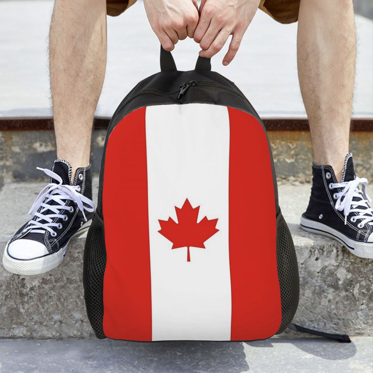 Women Bags Canada Sale - 캐나다 국기 민속 문화 백팩 특가