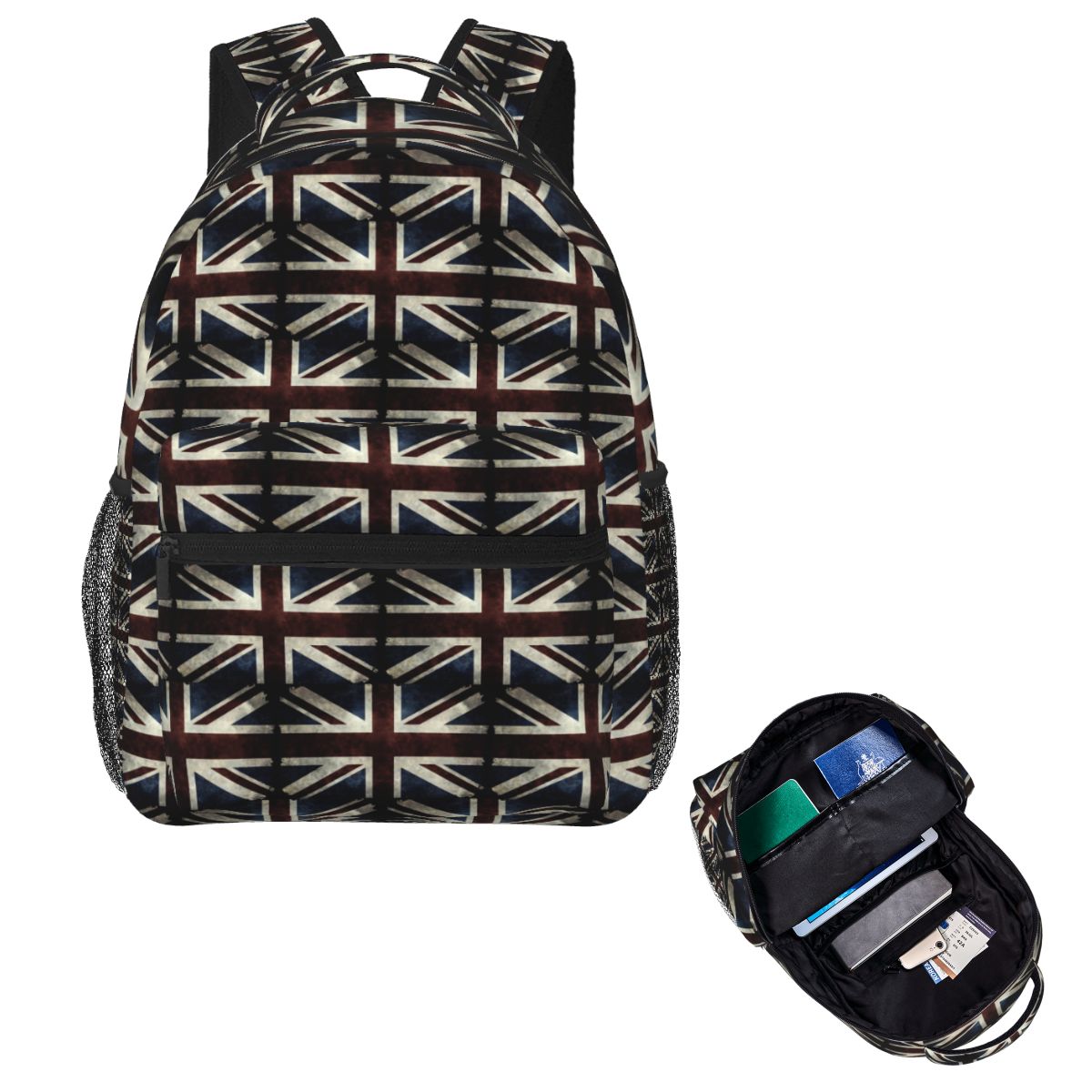 Women Bags Uk - 영국 국기 유니언 잭 학생 백팩
