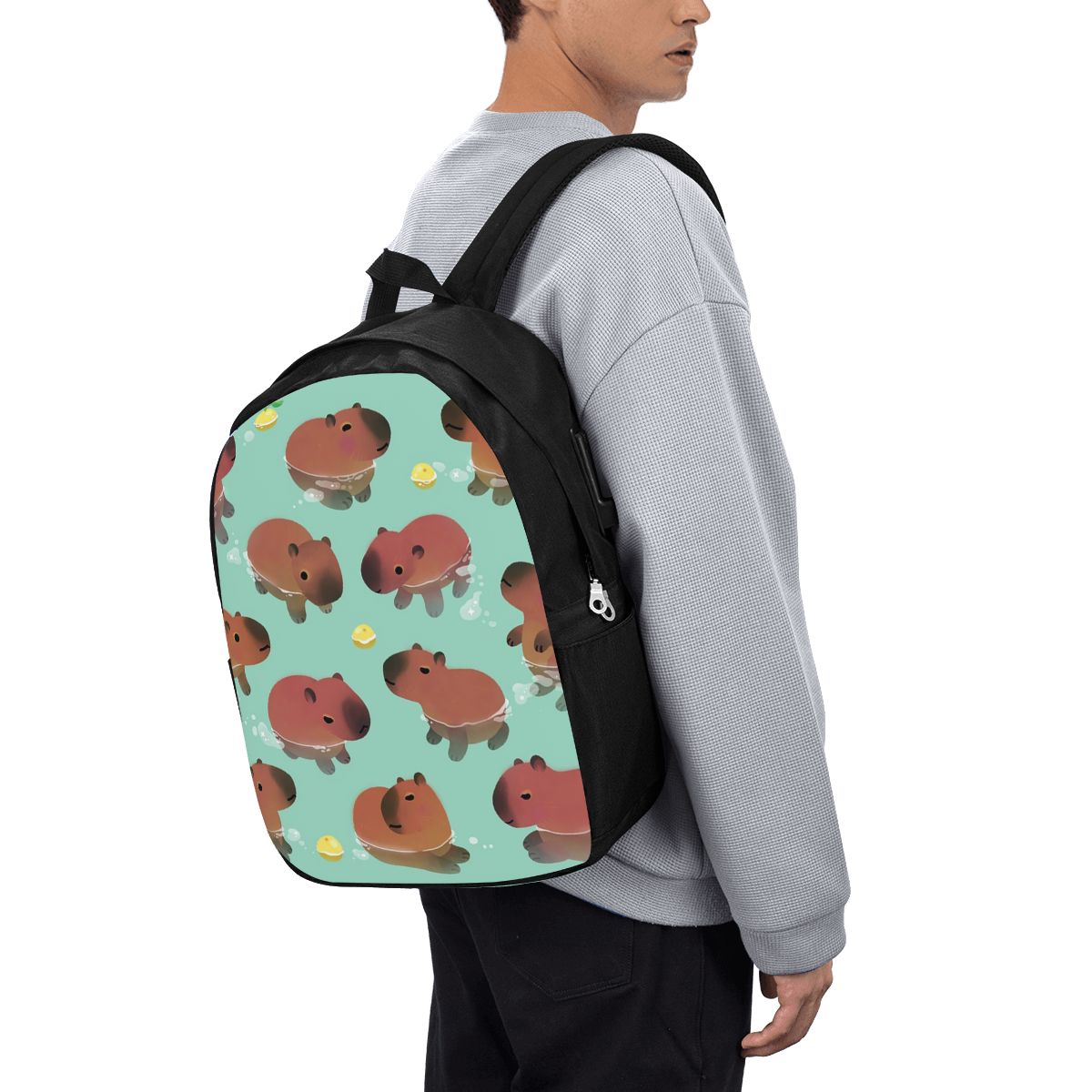카피바라 동물 패턴 배낭 여행 노트북 가방 컴퓨터 대학 - Women Bags College 리뷰 및 가격