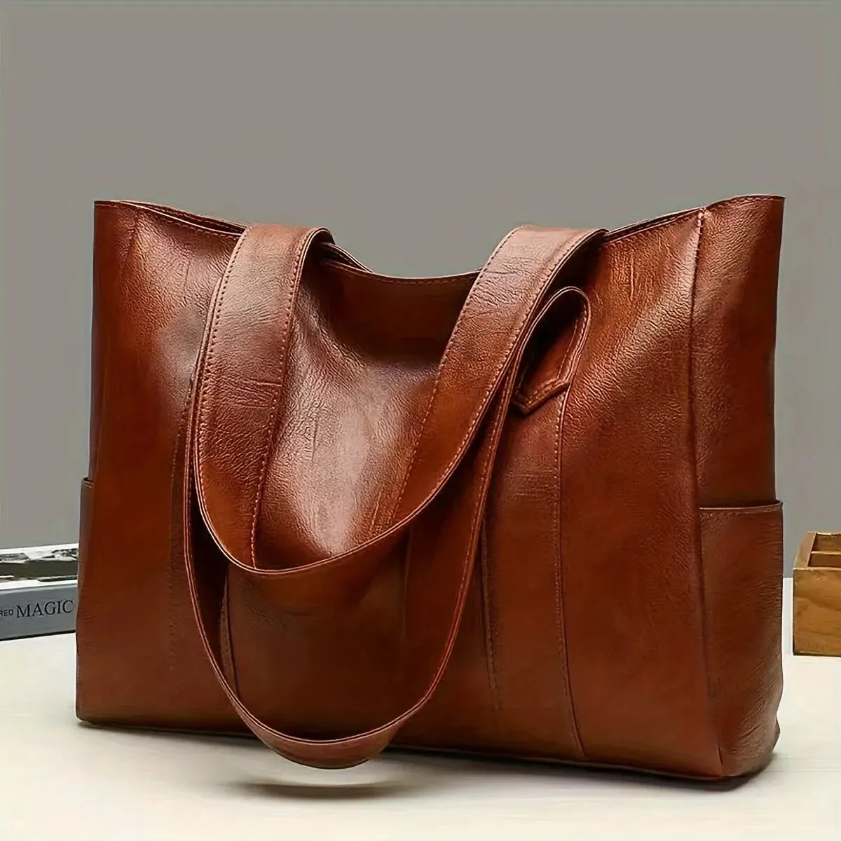 빈티지 여성용 가방 대용량 핸드백, 빈티지 무지 숄더백 - Women'S Vegan Bags 리뷰 및 가격