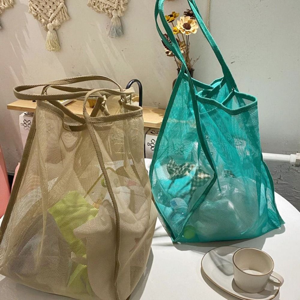 메쉬 비치백 가볍고 통기성이 뛰어나며 속건성이 뛰어난  - Women Bags Casual 리뷰 및 가격