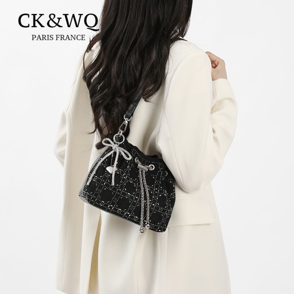 CK&WQ 봄 여름 드로스트링 버킷 백 여성 패션 체인 - Women Bags Ck 리뷰 및 가격