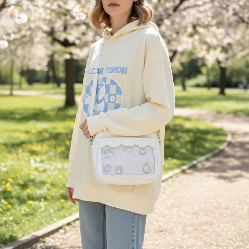 세련된 일본식 여성용 이타백, 튼튼한 PU 소재, 투명 - Women'S Japanese Bags 리뷰 및 가격