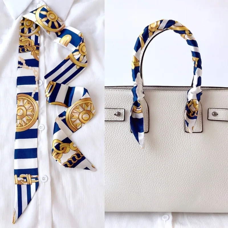 얇고 긴 머리끈 여성용 실크 가방 손잡이 리본 스카프  - Women Bags Polene 리뷰 및 가격