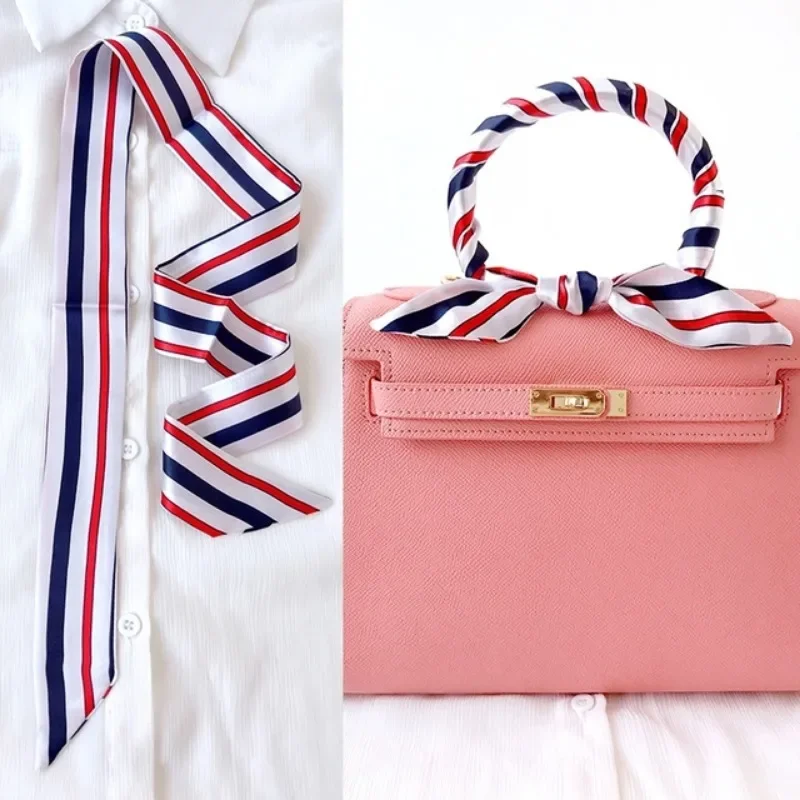 얇고 긴 머리끈 여성용 실크 가방 손잡이 리본 스카프  - Women Bags Polene 리뷰 및 가격