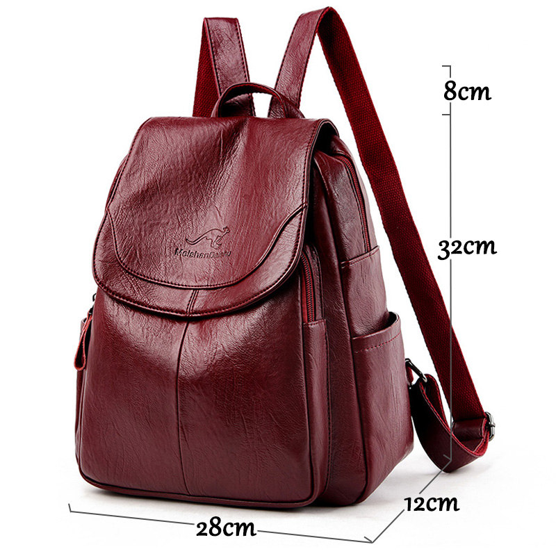 9 색 여성 부드러운 가죽 배낭 빈티지 여성 어깨 가방 - Women'S Vegan Bags 리뷰 및 가격