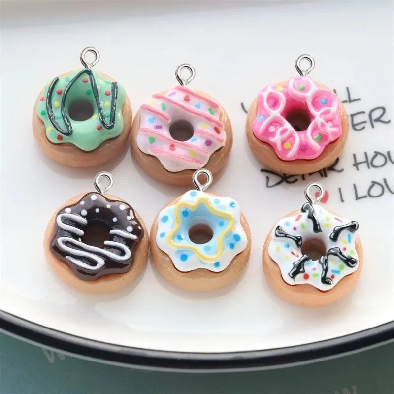 10Pcs 수지 도넛 참 다채로운 미니 펜던트 여성을위 - Women Bags Mini 리뷰 및 가격