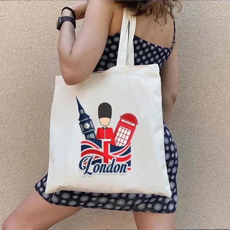 런던 영국 파리 프린팅 여성용 캔버스 토트 캐주얼 동물 - Women Bags Uk 리뷰 및 가격
