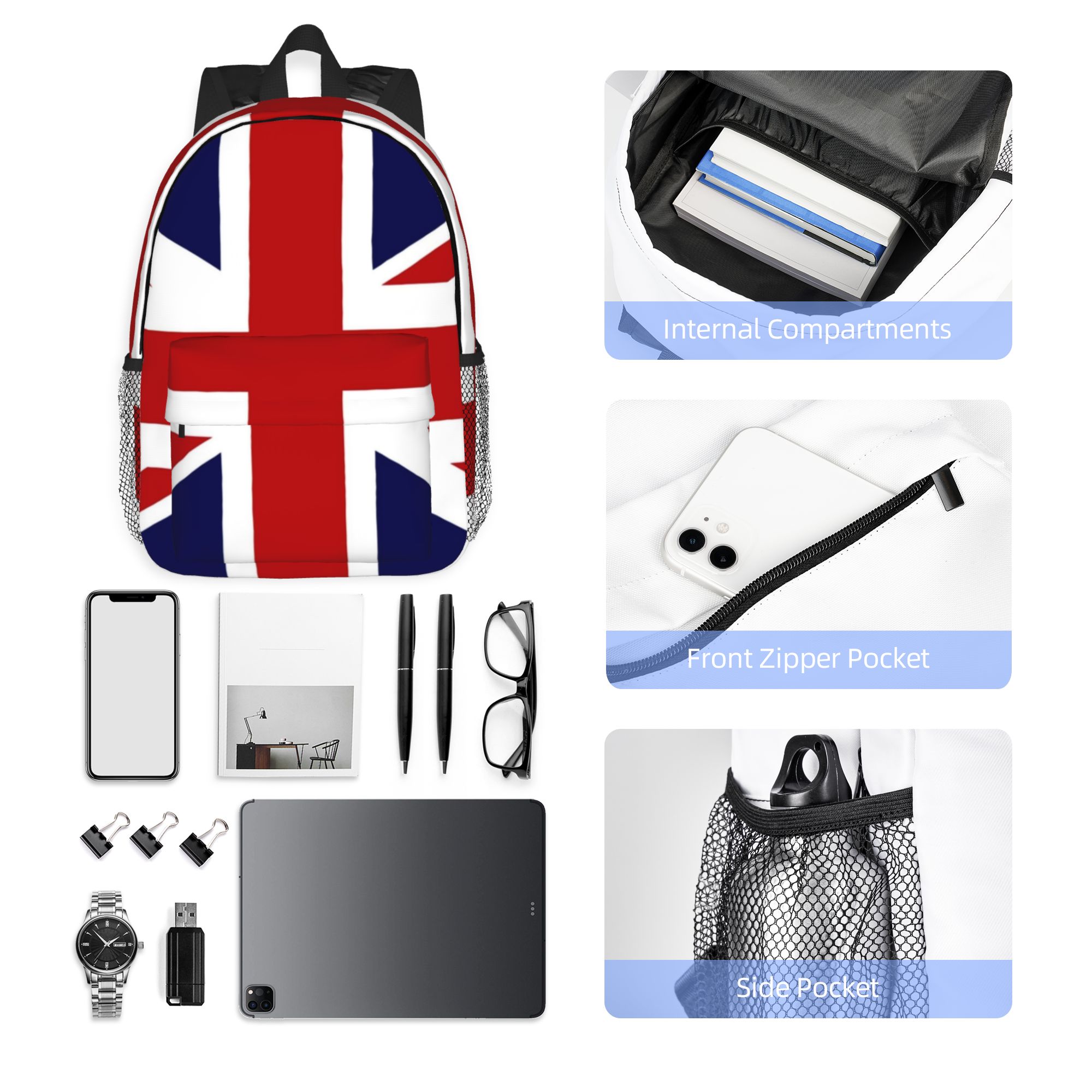 영국의 유니온 잭 국기 배낭, 핫세일 데이팩, 대용량  - Women Bags Uk 리뷰 및 가격