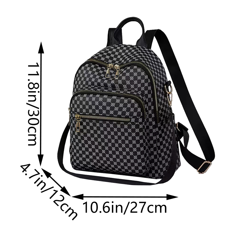 시크한 빈티지 기하학 패턴 PU 백팩, 탑 캐리 핸들, - Women'S Bags Going Out 리뷰 및 가격