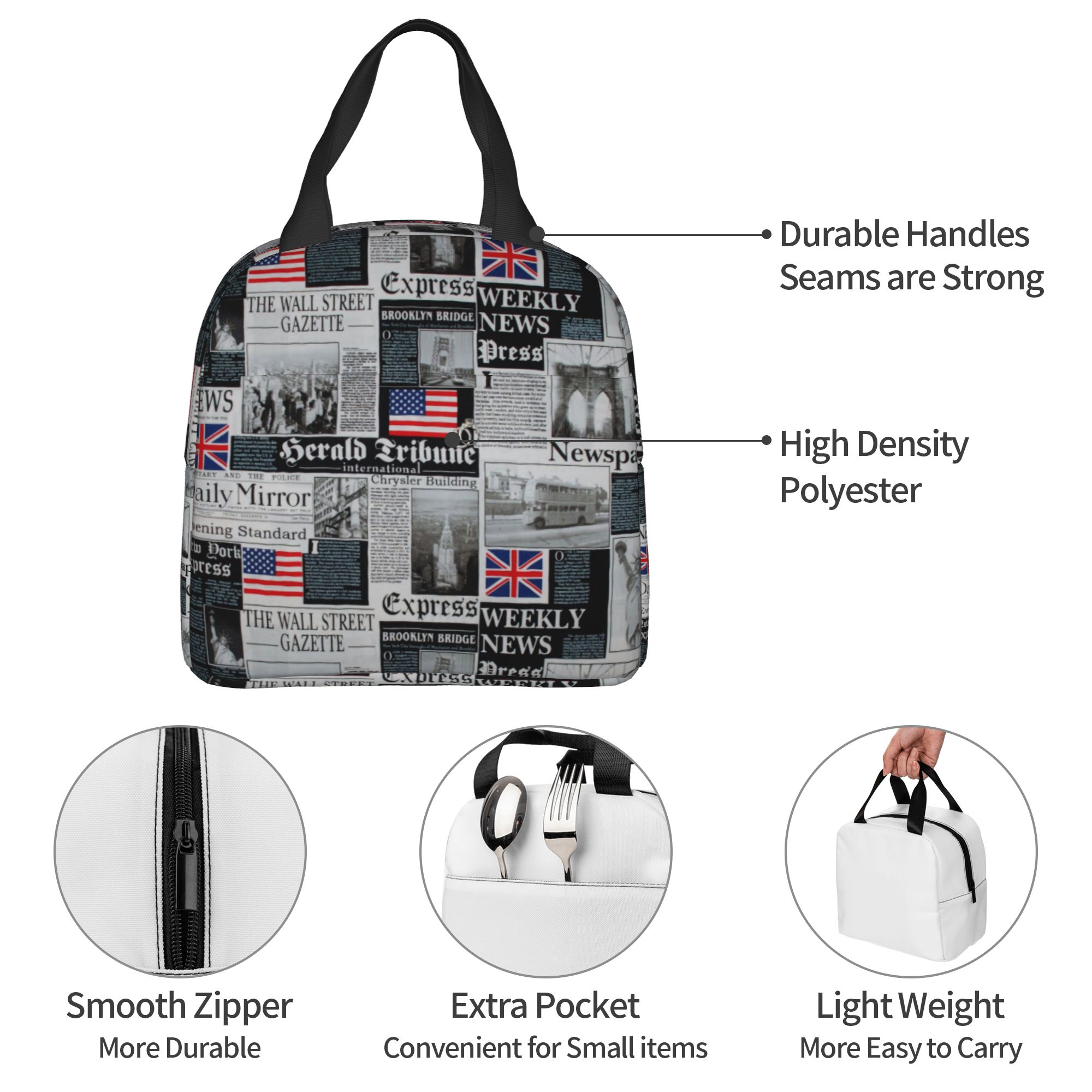 런던 영국 국기 영국 미국 패턴 휴대용 도시락 여성용  - Women Bags Uk 리뷰 및 가격