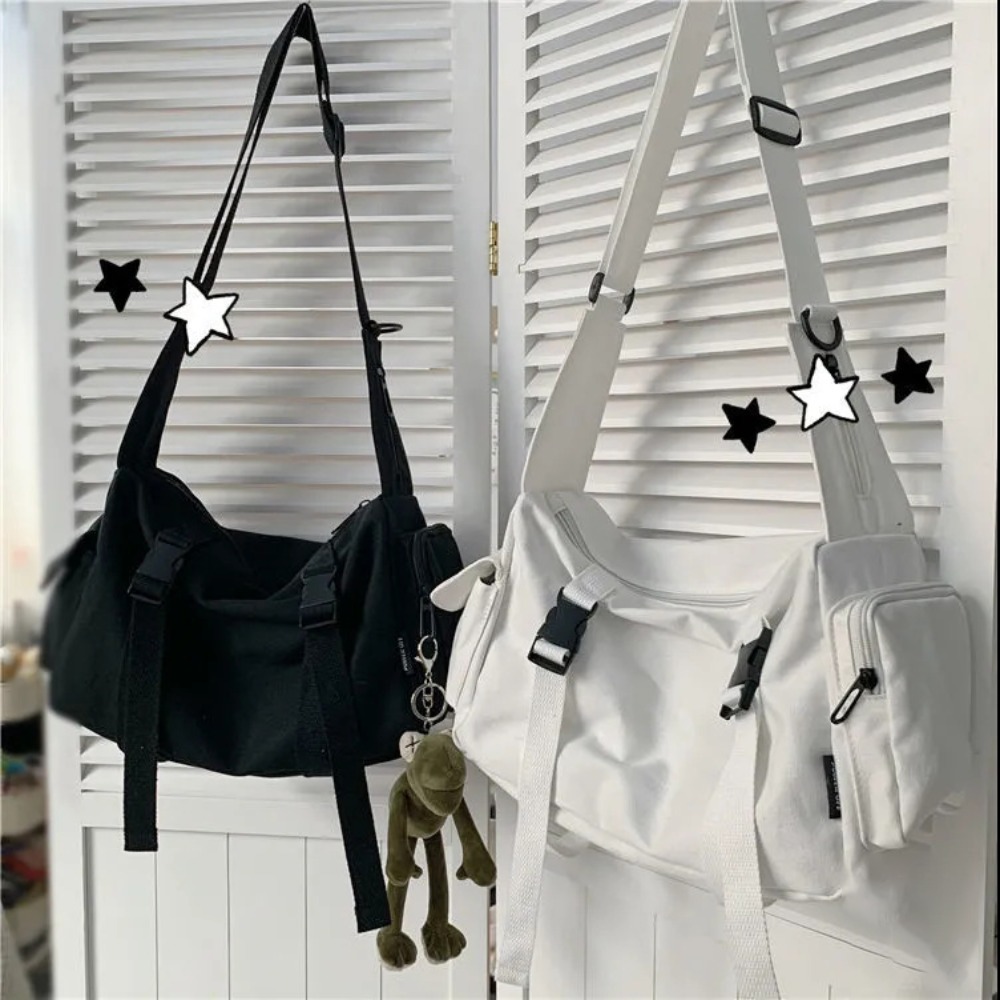 여성용 블랙 크로스 바디 백, 포켓 캔버스 디자인, 대 - Women'S Japanese Bags 리뷰 및 가격