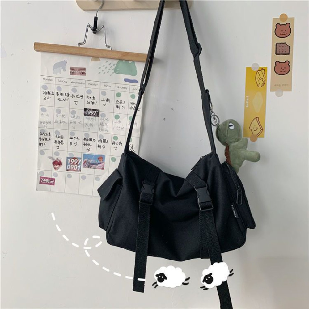 여성용 블랙 크로스 바디 백, 포켓 캔버스 디자인, 대 - Women'S Japanese Bags 리뷰 및 가격