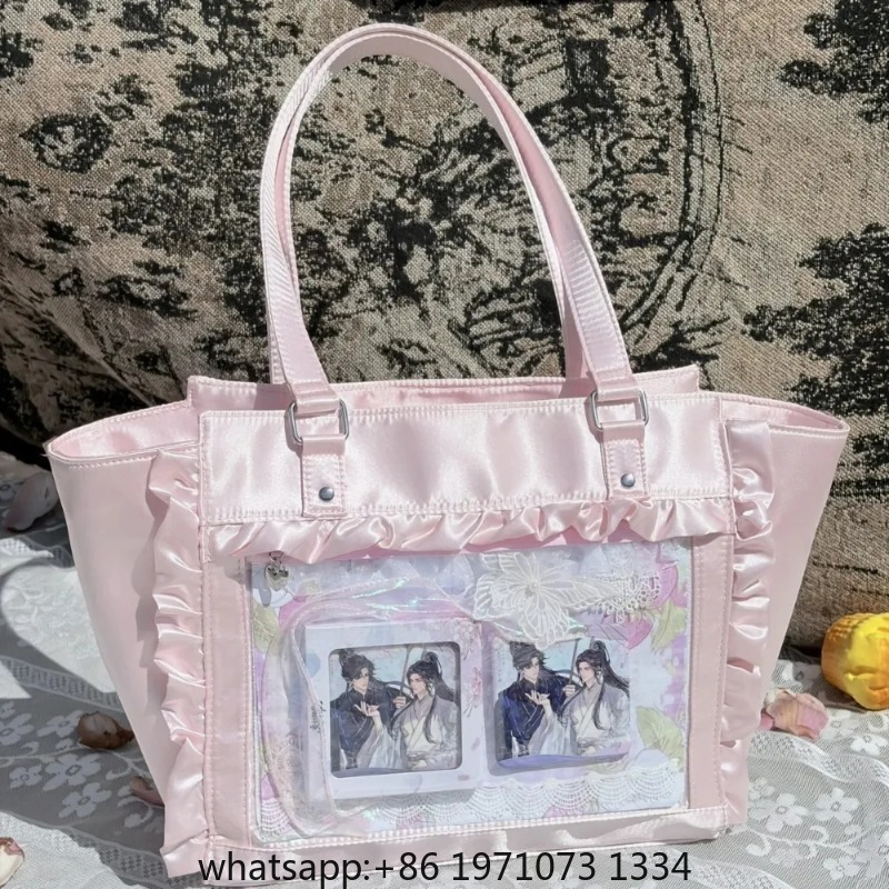 새로운 스위트 로리타 핑크 이타 백 여성 일본 투명 대 - Women'S Japanese Bags 리뷰 및 가격