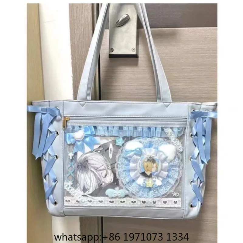새로운 스위트 로리타 핑크 이타 백 여성 일본 투명 대 - Women'S Japanese Bags 리뷰 및 가격