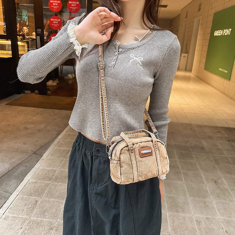 새로운 한국 스타일 미니 크로스바디 백 패션 데님 숄더 - Women Bags Mini 리뷰 및 가격