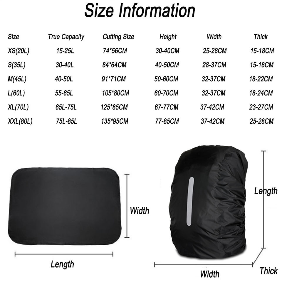 KoKossi 1Pcs 25-80L 배낭 방수 커버 야 - Women'S Bags Going Out 리뷰 및 가격