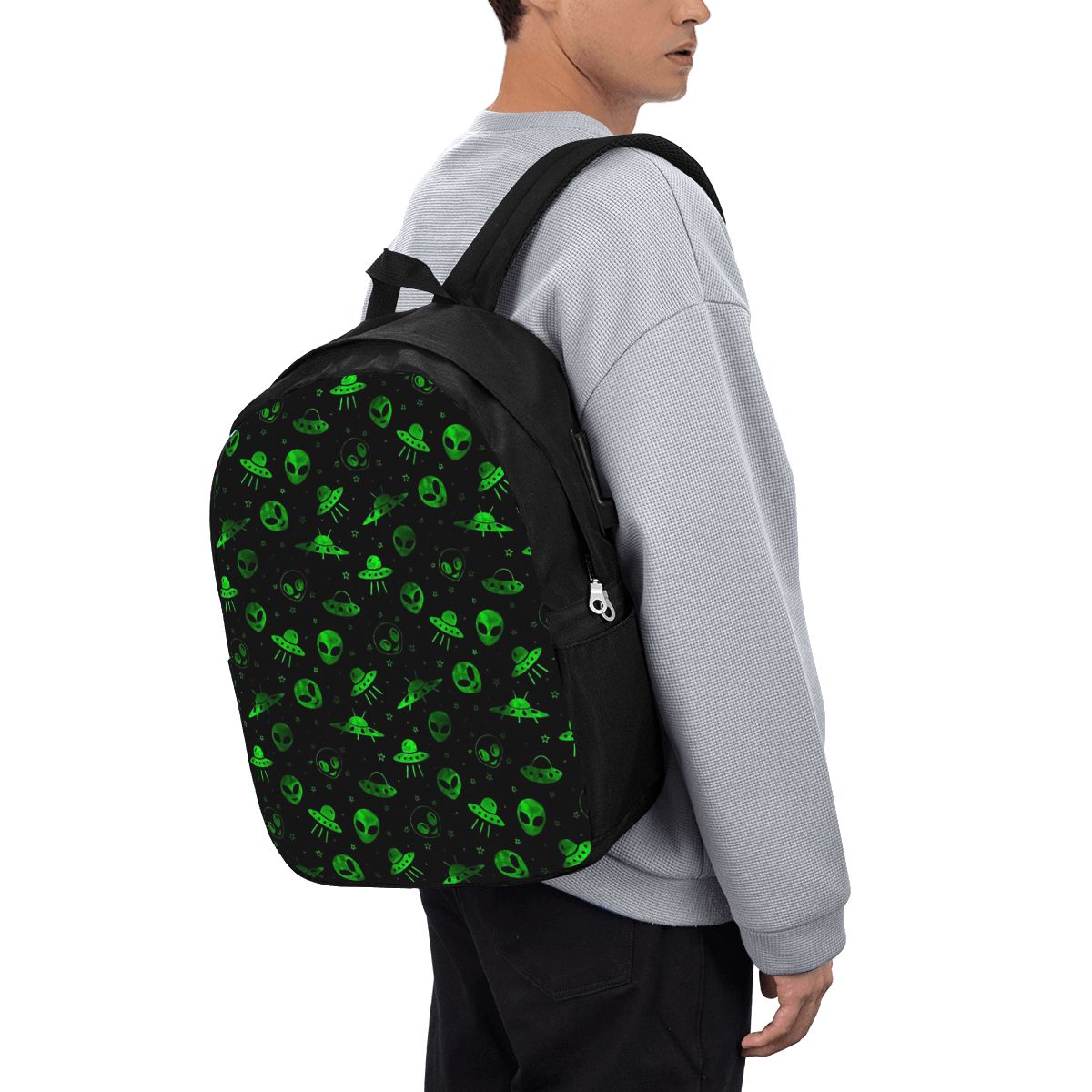외계인과 UFO 패턴 배낭 여행 노트북 가방 컴퓨터 대 - Womens Backpack 리뷰 및 가격