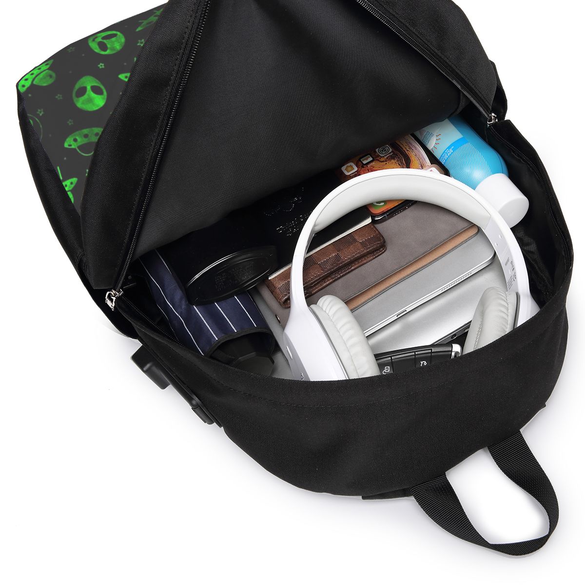 외계인과 UFO 패턴 배낭 여행 노트북 가방 컴퓨터 대 - Womens Backpack 리뷰 및 가격