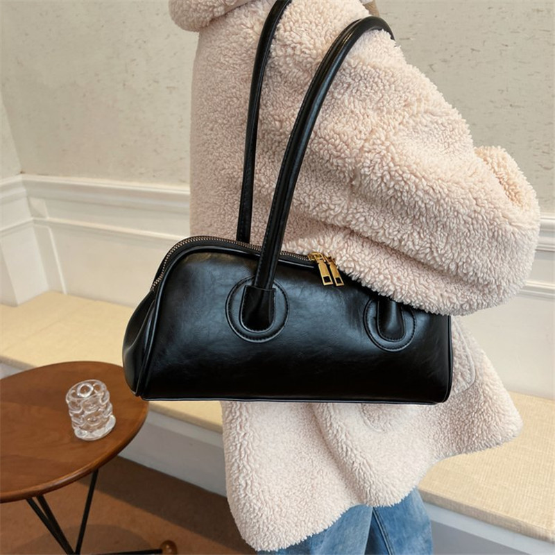 클래식 가죽 핸드백, 레트로 심플 언더암 백, 여성용  - Women'S Vegan Bags 리뷰 및 가격