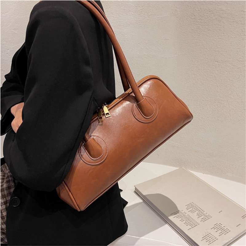 클래식 가죽 핸드백, 레트로 심플 언더암 백, 여성용  - Women'S Vegan Bags 리뷰 및 가격