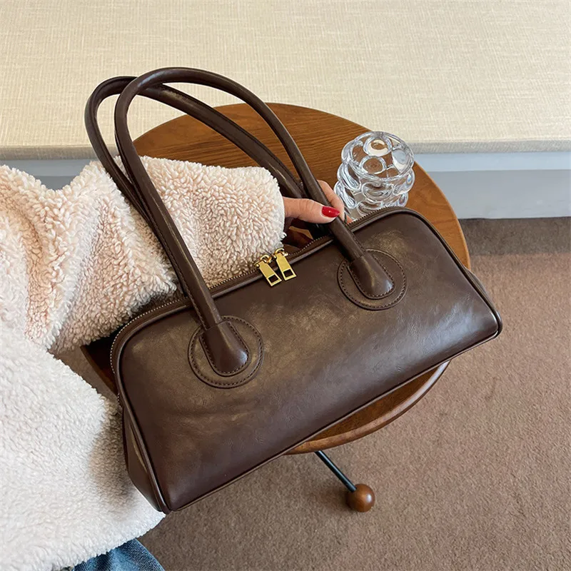 클래식 가죽 핸드백, 레트로 심플 언더암 백, 여성용  - Women'S Vegan Bags 리뷰 및 가격