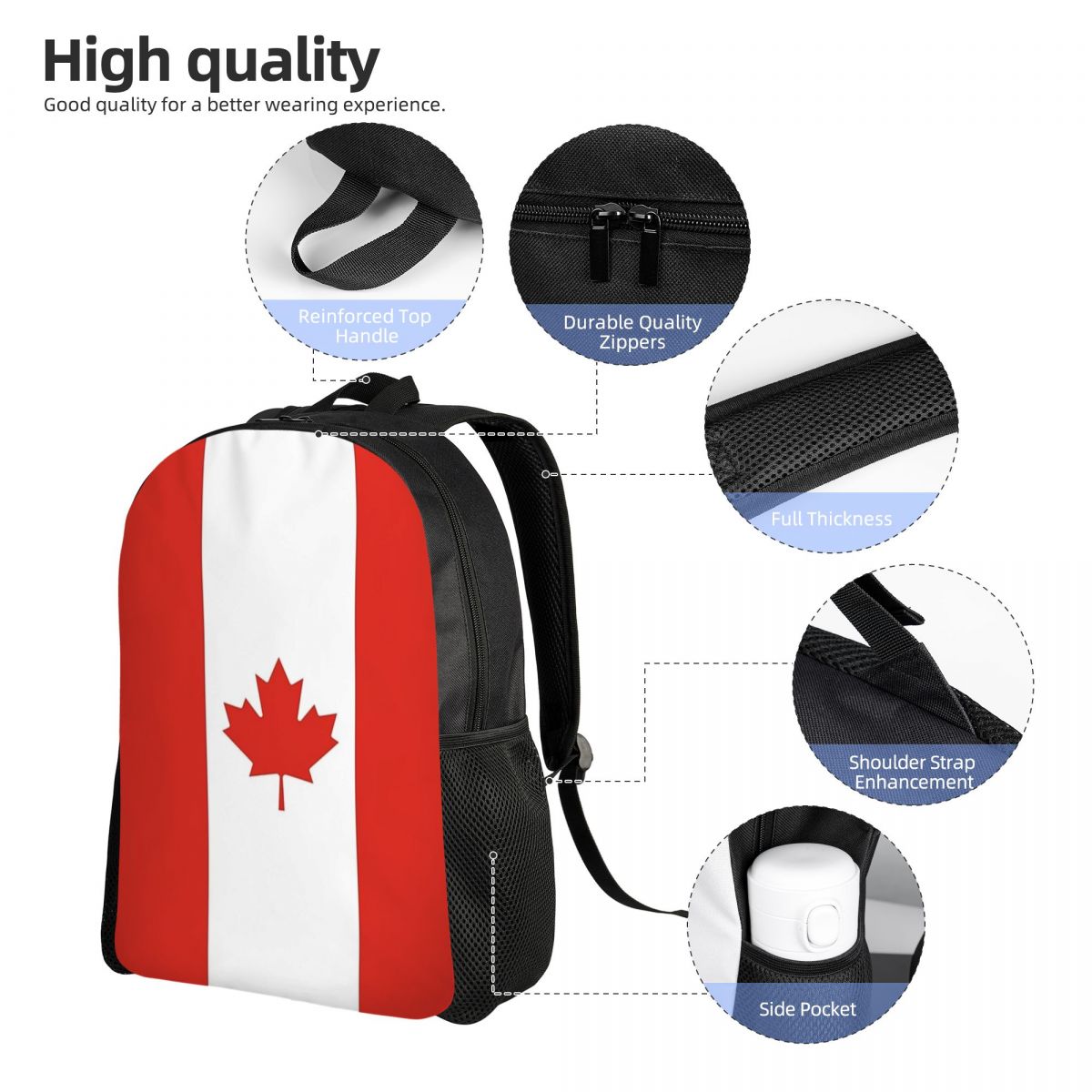 캐나다 국기 민속 문화 백팩 특가 세일 데이팩 대용량  - Women Bags Canada Sale 리뷰 및 가격