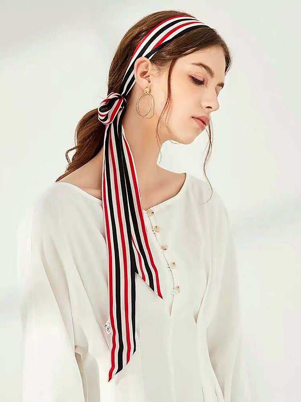 100% 천연 뽕나무 실크 롱 스카프 솔리드 컬러 네커 - Women Bags Polene 리뷰 및 가격