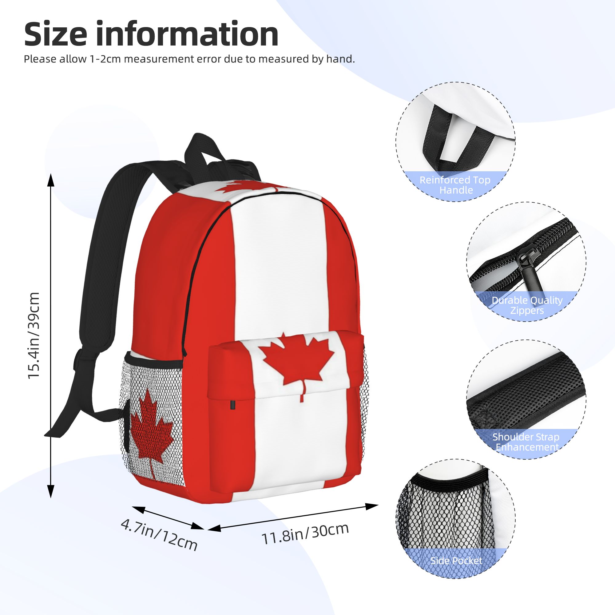 캐나다 국기 국가 문화 배낭 핫 세일 데이 팟 대용량  - Women Bags Canada Sale 리뷰 및 가격