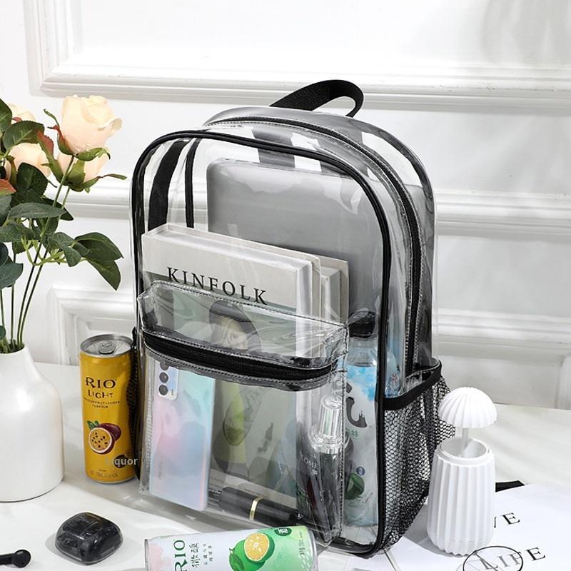 투명 PVC 야외 스포츠 피트니스 배낭 캐주얼 여행 가 - Women Bags Casual 리뷰 및 가격