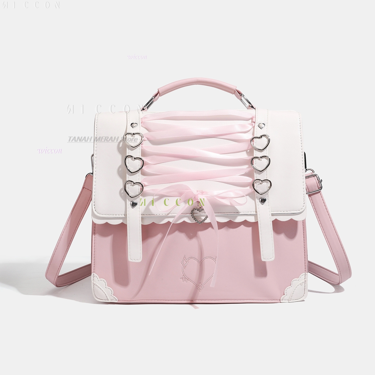 Jirai kei 하트 리본 장식이 있는 새로운 일본식 - Women'S Japanese Bags 리뷰 및 가격