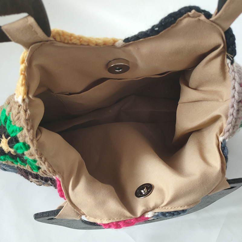 보헤미안 그라니 스퀘어 크로셰 여성 핸드백 빈티지 나무 - Women'S Vegan Bags 리뷰 및 가격