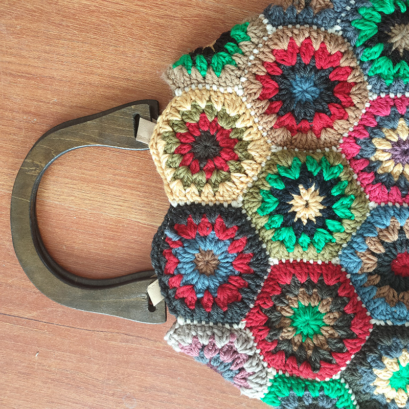 보헤미안 그라니 스퀘어 크로셰 여성 핸드백 빈티지 나무 - Women'S Vegan Bags 리뷰 및 가격